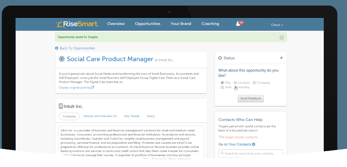 screenshot of Randstad RiseSmart